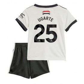 Manchester United Manuel Ugarte #25 Tredje Kläder Barn 2024-25 Kortärmad (+ Korta byxor)